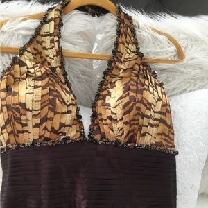 Studio 17 Animal Print Long Dress